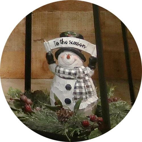 Snowman figurine.